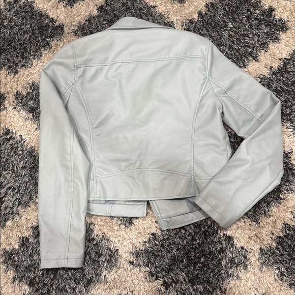Light blue Faux Leather Jacket - Picture 3 of 5